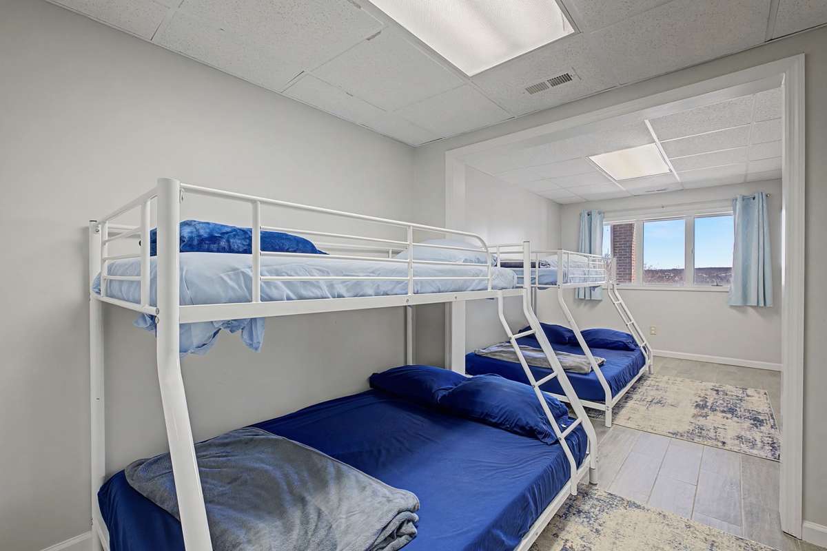 Bunk room on basement level