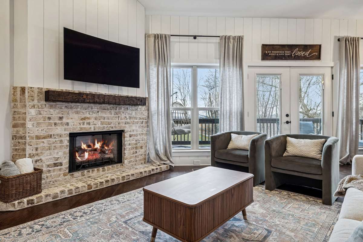 Get cozy in the Great Room - Gas logs are perfect for this season
Propane tank for fireplace/logs