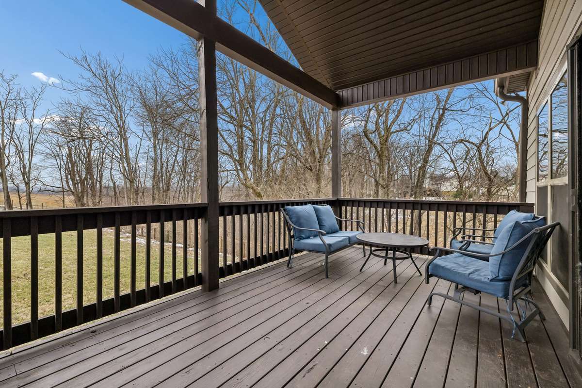 Enjoy the covered back porch with cathedral ceiling all year long