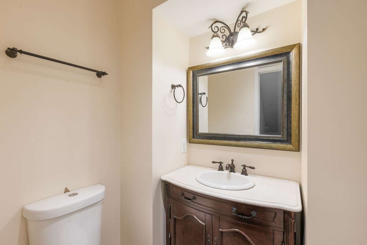 Half bath on the main floor