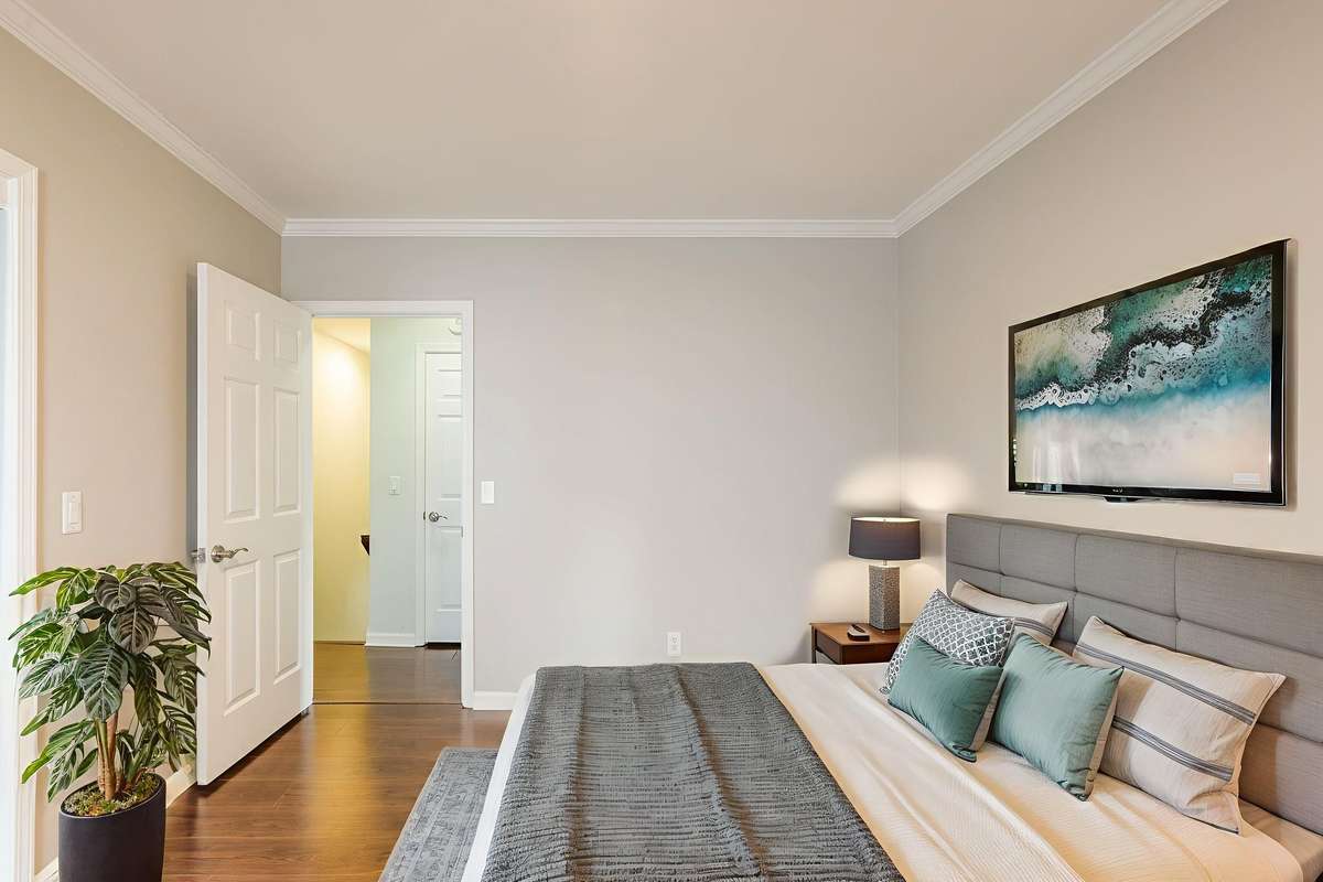Virtually staged bedroom