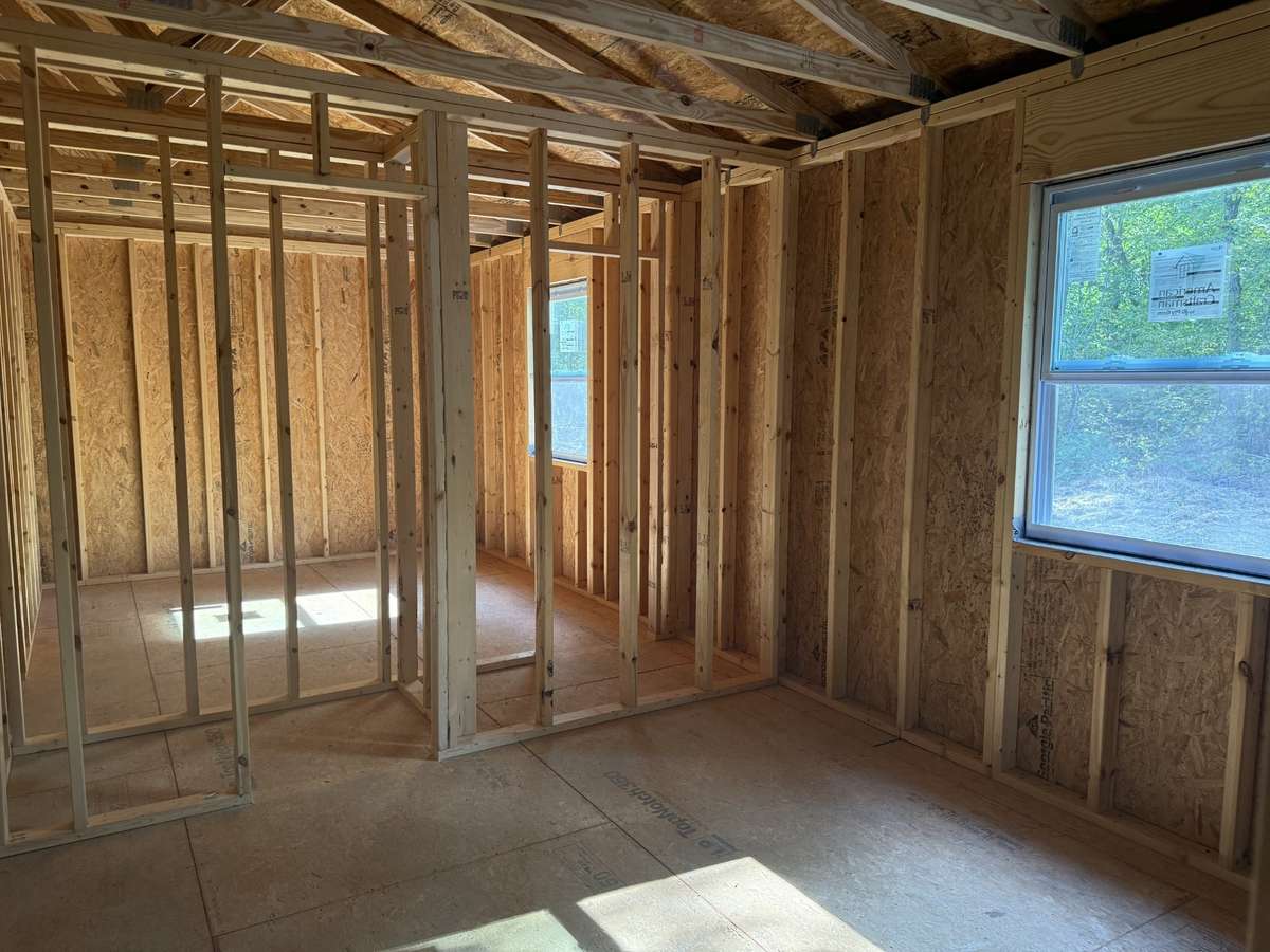 Two closets   Bedroom behind