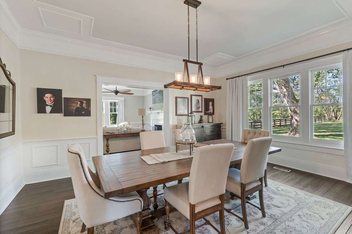 Many wonderful memories can be made in this elegant dining room with amazing views.