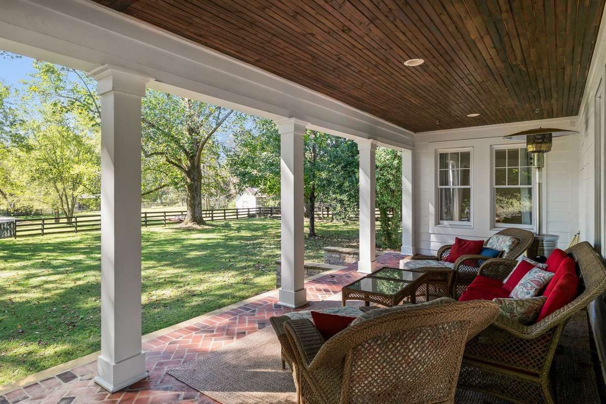 You will enjoy the peace of the many porches.