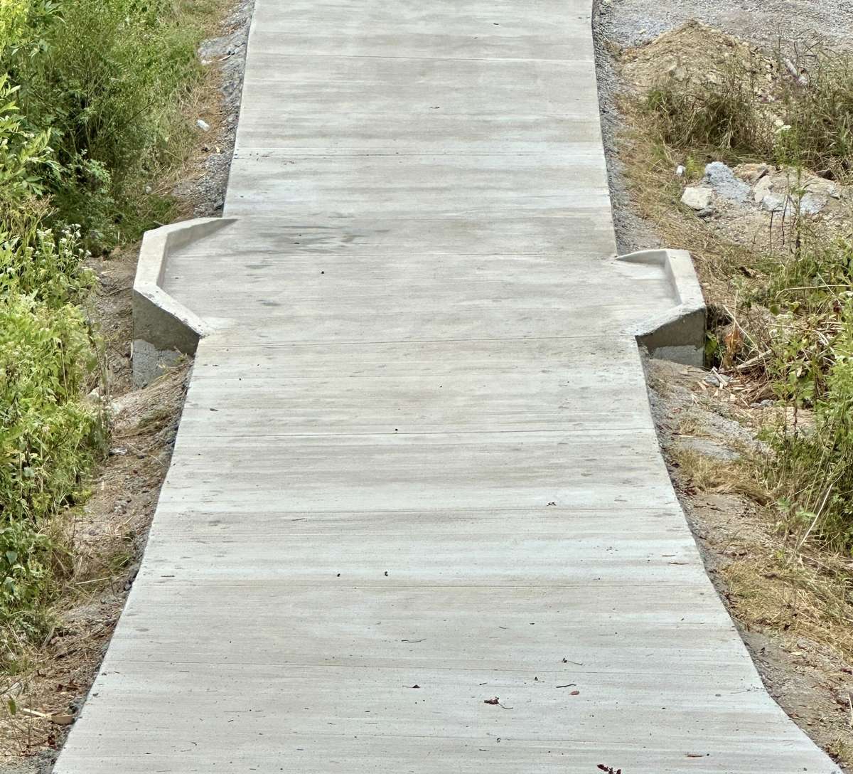 New concrete bridge over the culvert