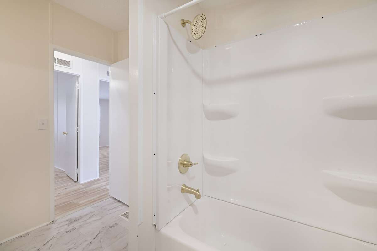 with shower over tub