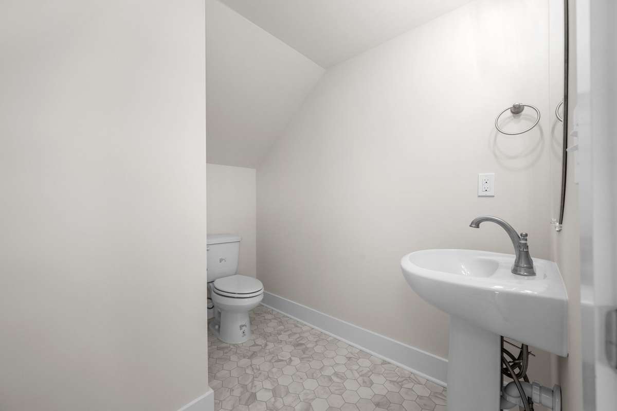 Half bath just off kitchen