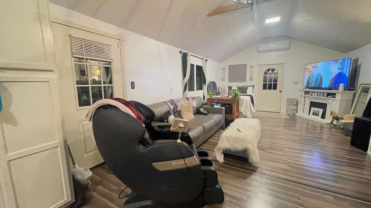 Front and side door provides entry and exit from this home.