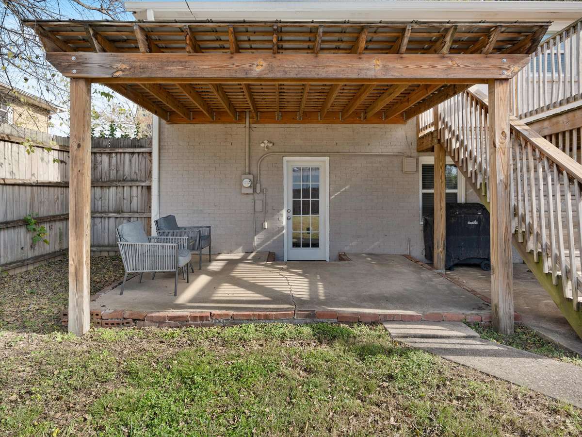 Whether you want sun or shade, this home offers great outdoor living space overlooking the backyard.