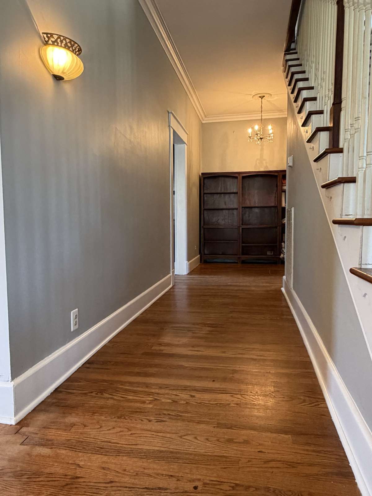 Hallway leading to Library area