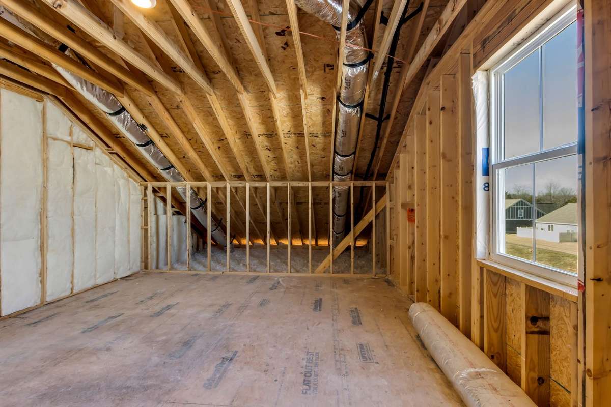 Attic storage area - so much space for all your holiday decorations, memories and extra furniture etc.