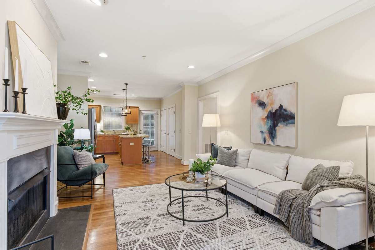 Living Room with Fireplace