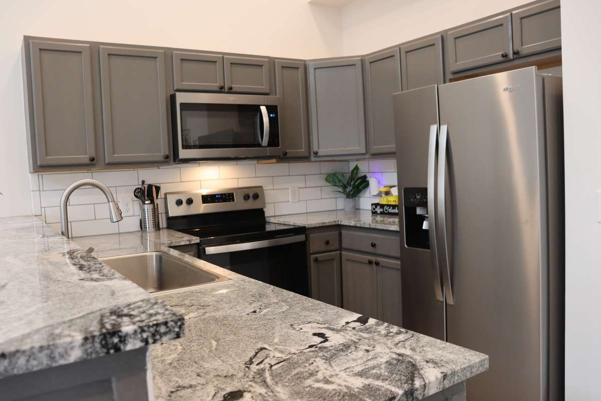 This chef's kitchen makes cooking fun.