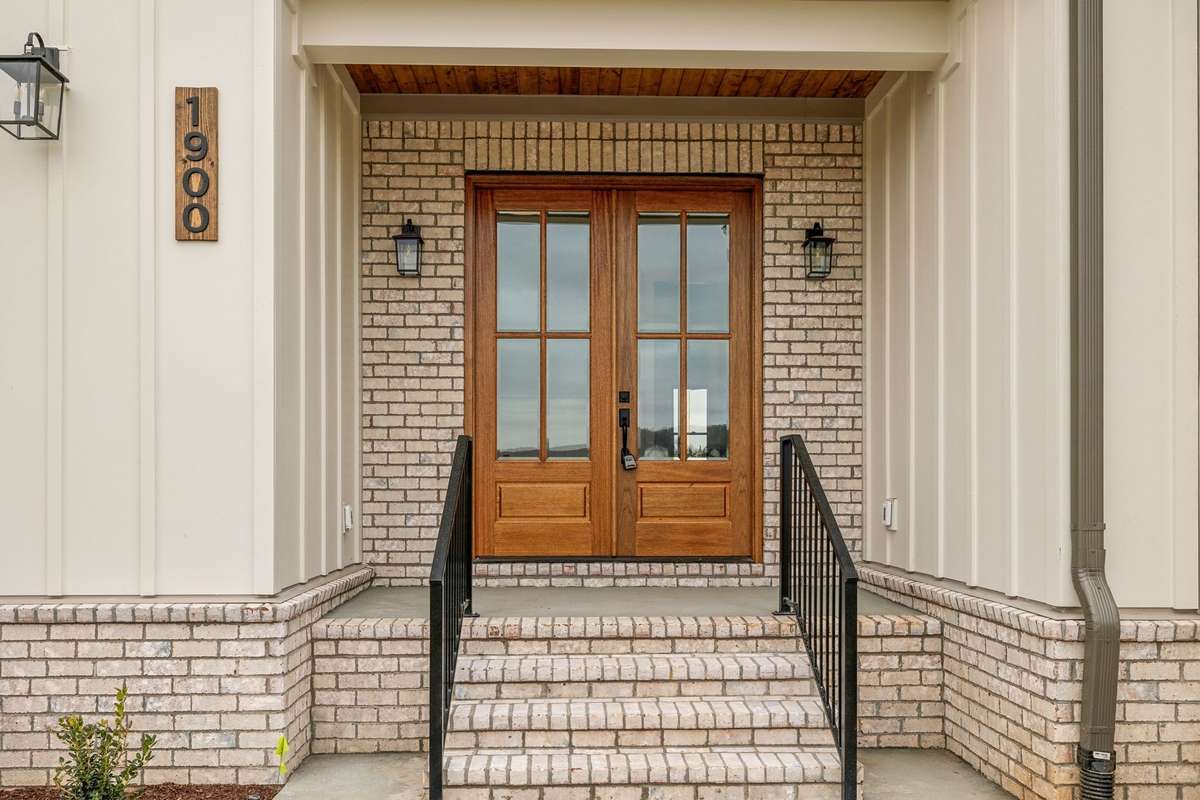 Double wood front doors