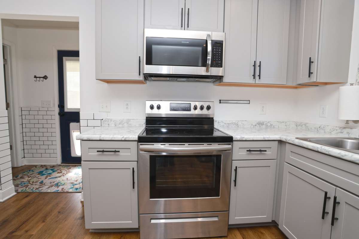 Kitchen cabinets have slow closures