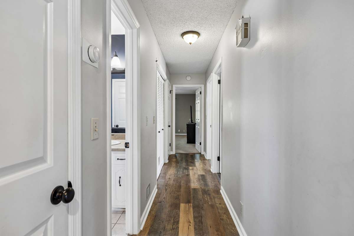 Hallway to the 3 Bedrooms on Main Level
