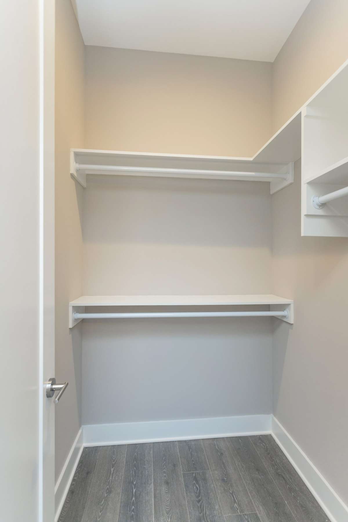 one of two master closets