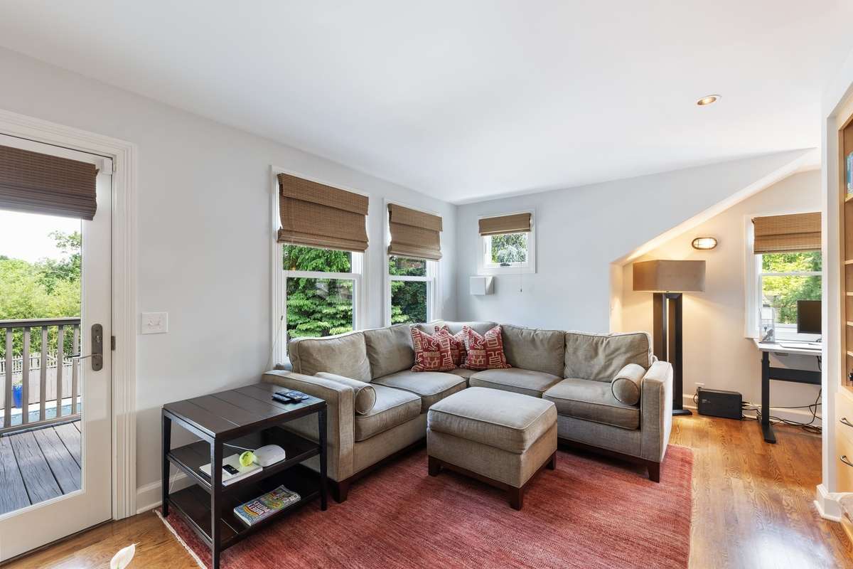 On the left is the door to the balcony and stairs. (Previously Furnished)