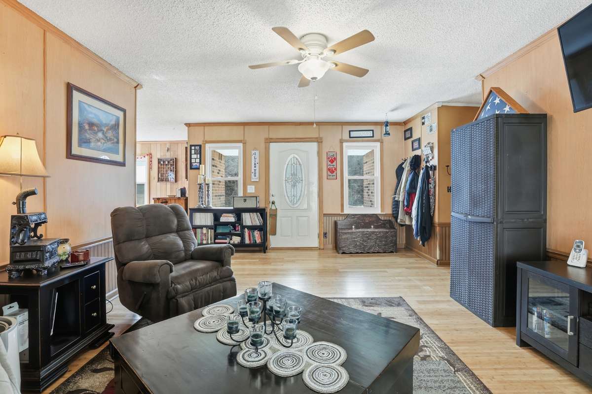 Living room looking towards front door.