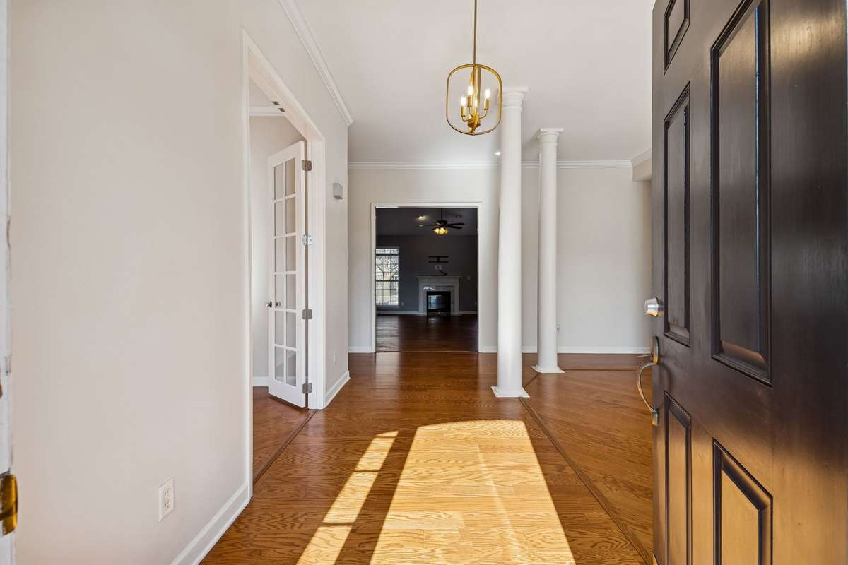 Welcoming Entry with Office to the left and Dining to the right.