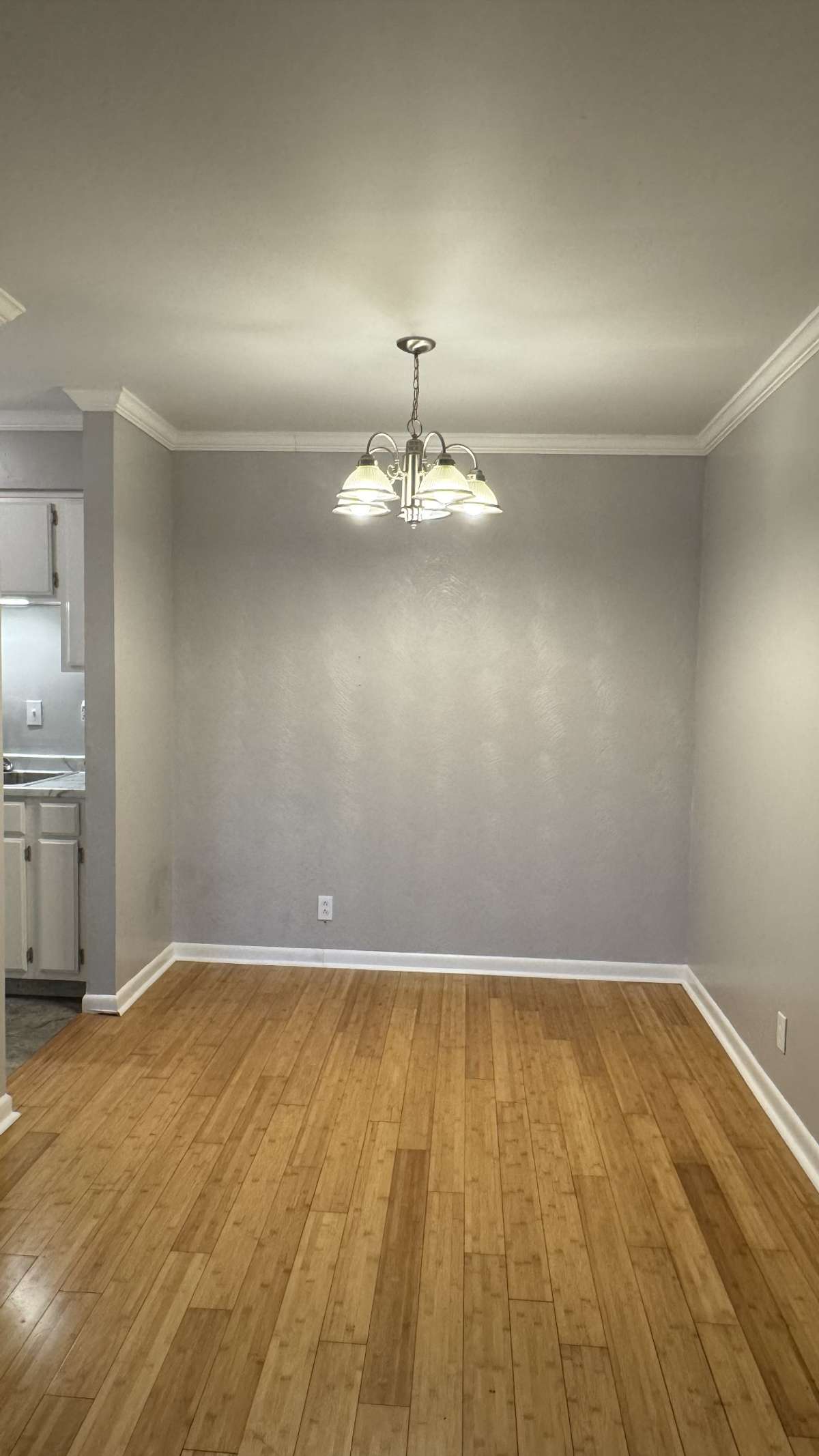 The Dining area is quite large for condos this size; at almost 8x8, you'll easily fit a table and four chairs if you like.  Crown molding has been installed throughout to enhance your appreciation for your new home.