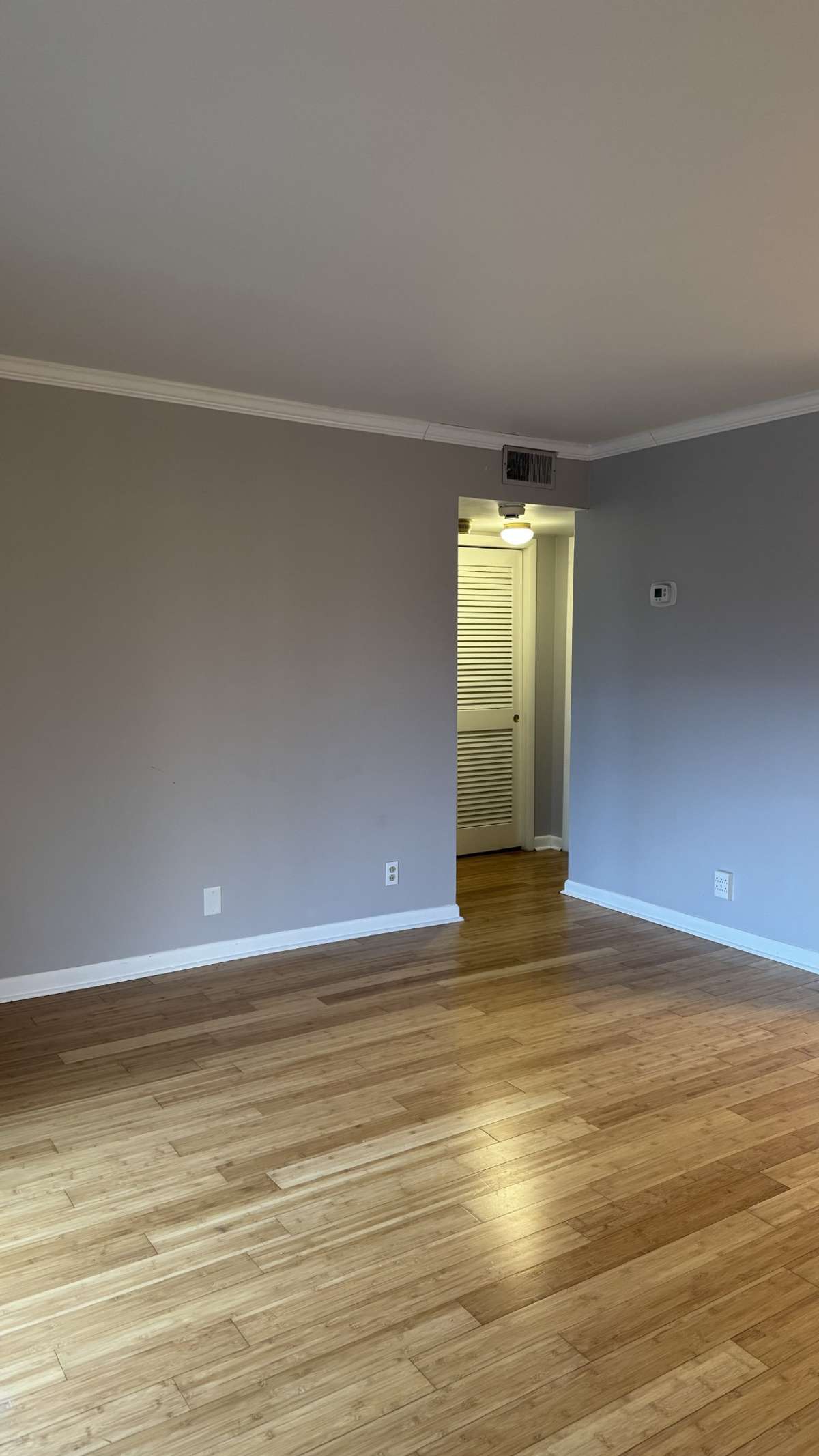 Heres another view of the Living room, from around the sliding doors.  This doorway leads to the bathroom and the Bedroom.