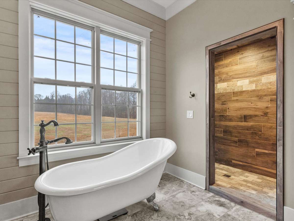 Claw foot Tub with walk in shower