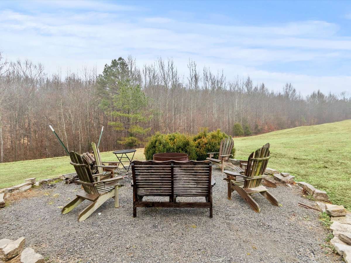 Firepit - perfectly peaceful place to spend chilly evenings watching the sunset