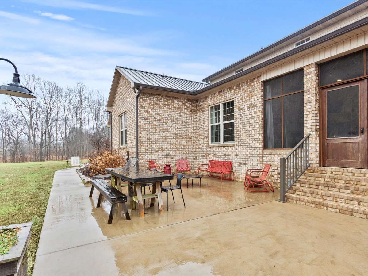 Large back patio