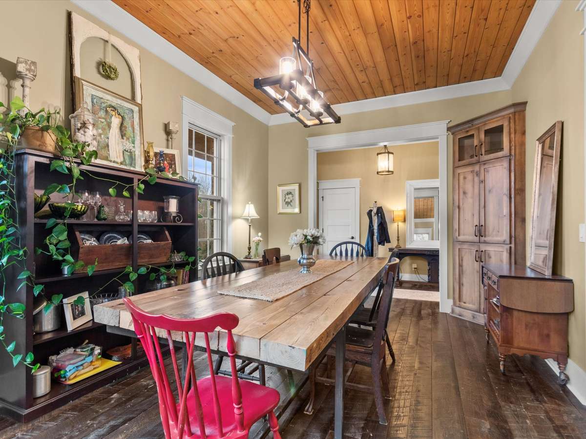 County Dining with wood floors
