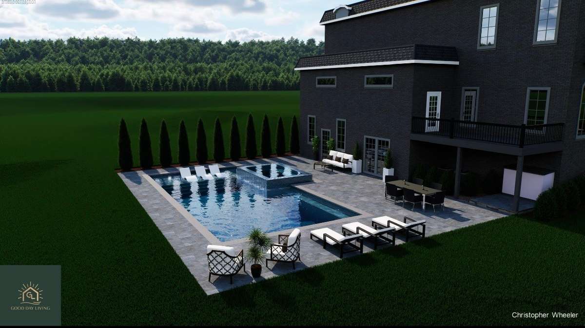 Pool is a rendering by Good Day Living