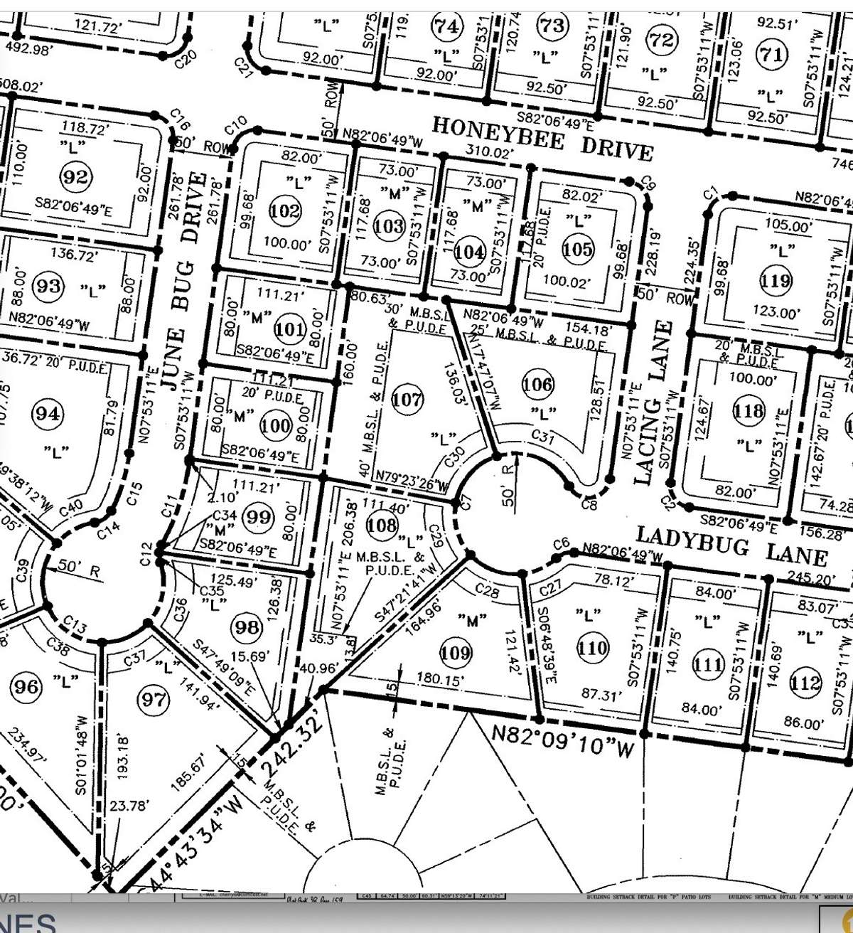 Lot 106 one of the largest lots! The fence can be moved to make a bigger lot