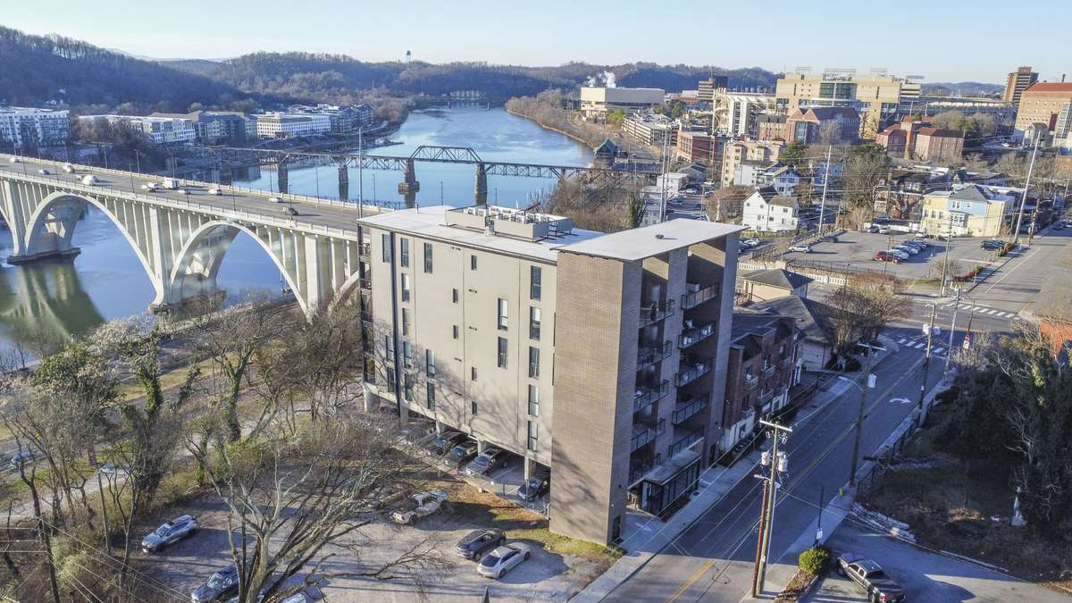 drone photography street view