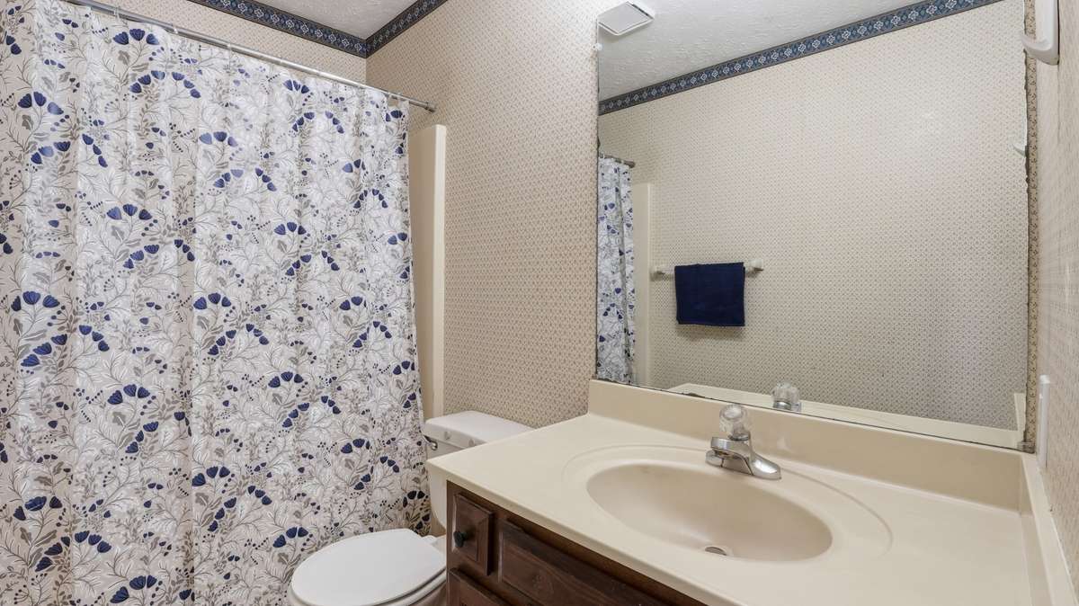guest bathroom in hall downstairs