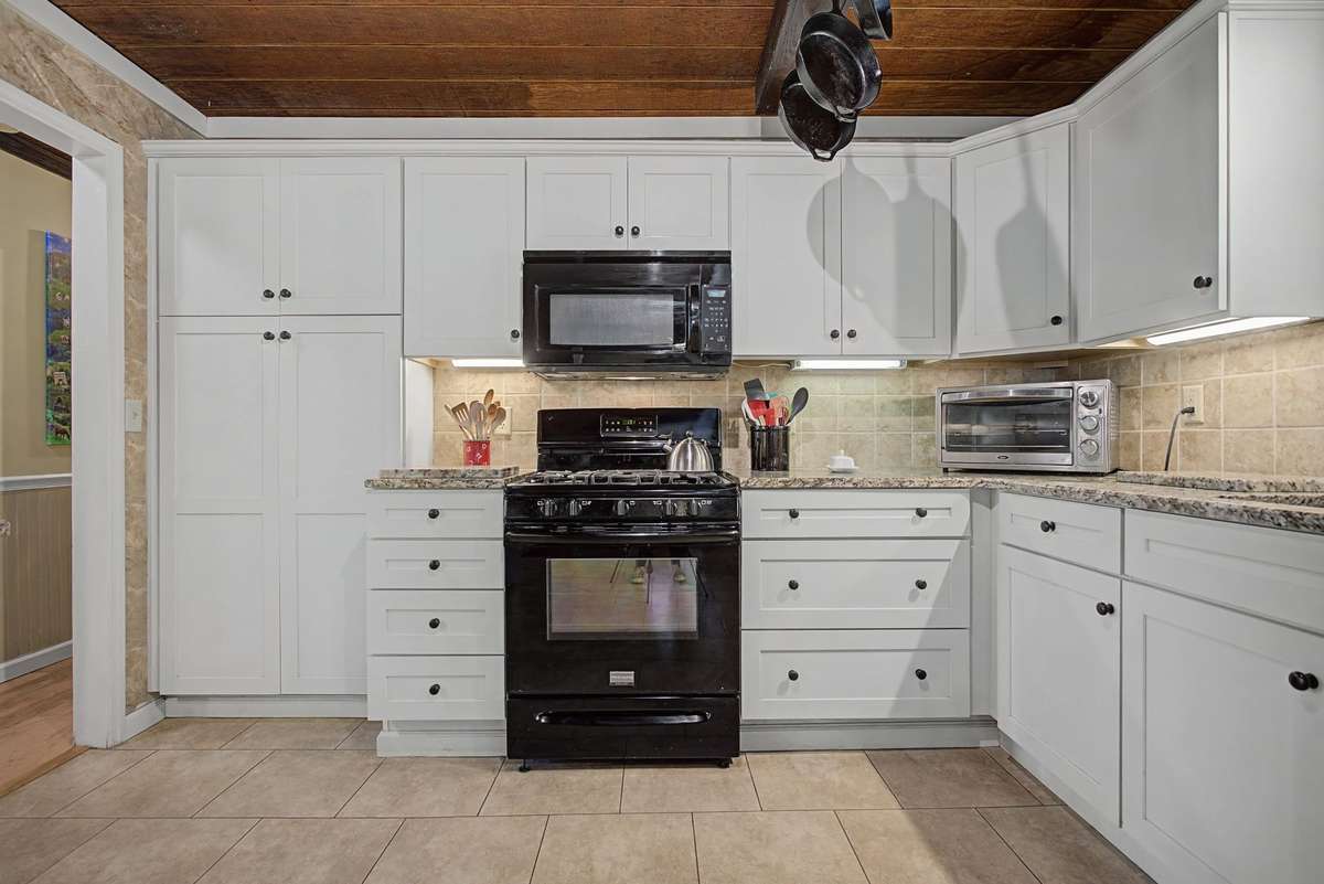 Lots of counter and prep area and large storage pantry