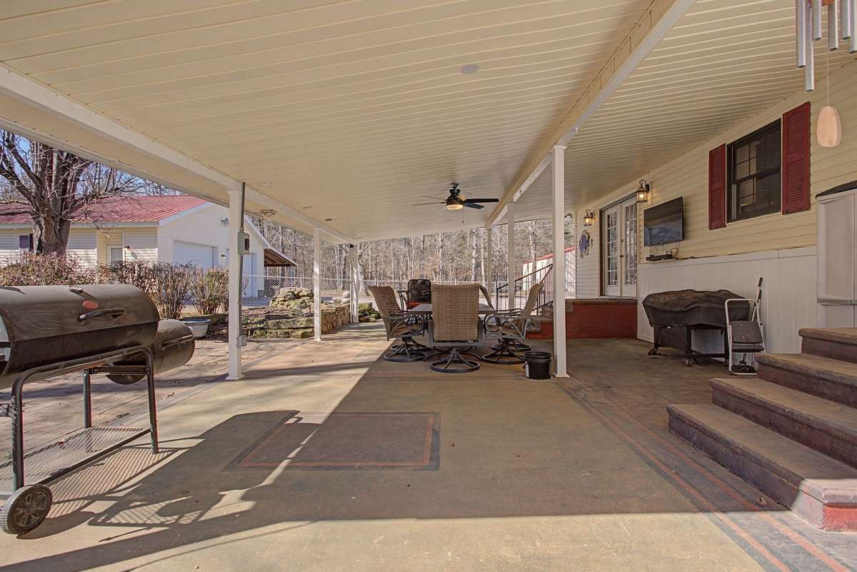Another view of large covered patio