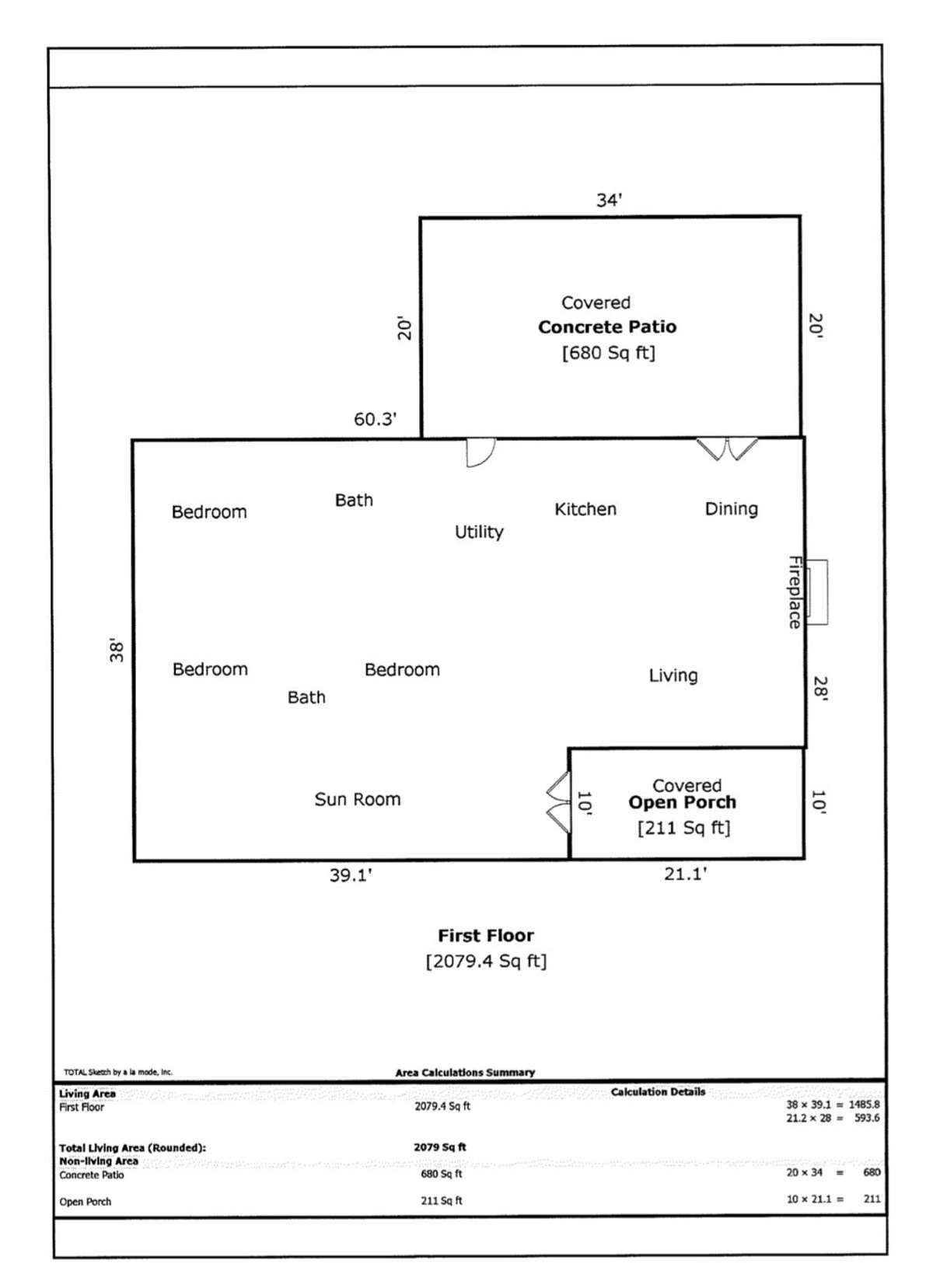 Measurement of home from appraisal