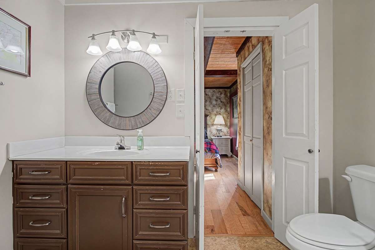 Vanity area in primary bathroom