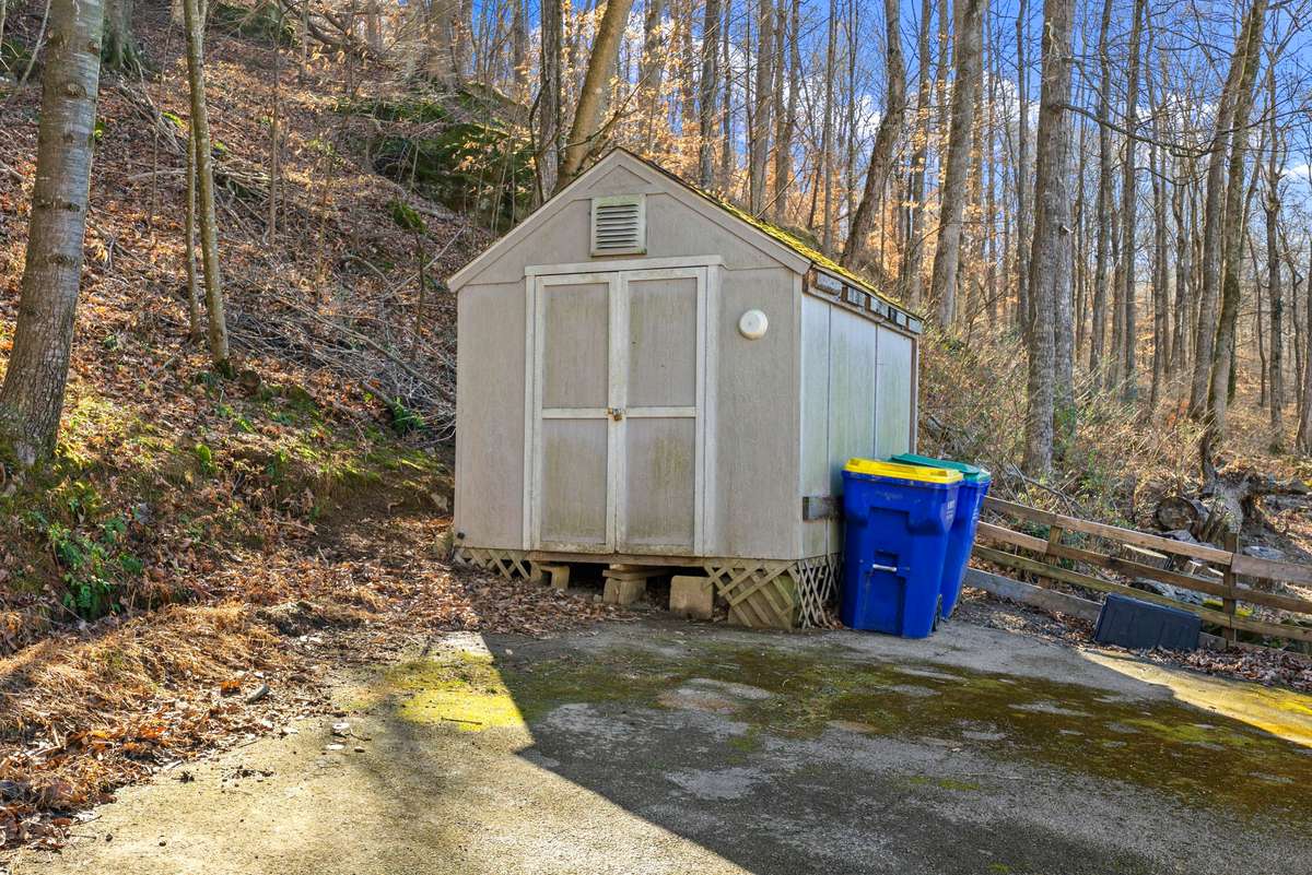 Outdoor shed to remain.