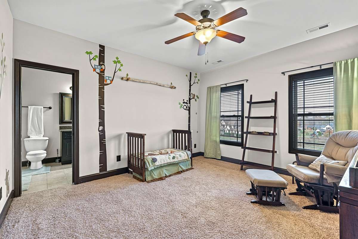 Bedroom 3 upstairs w/ full bath and WIC