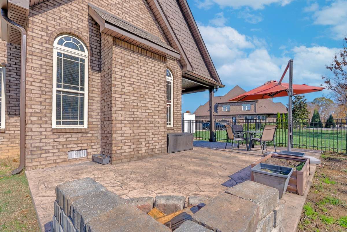 Extended stamped patio