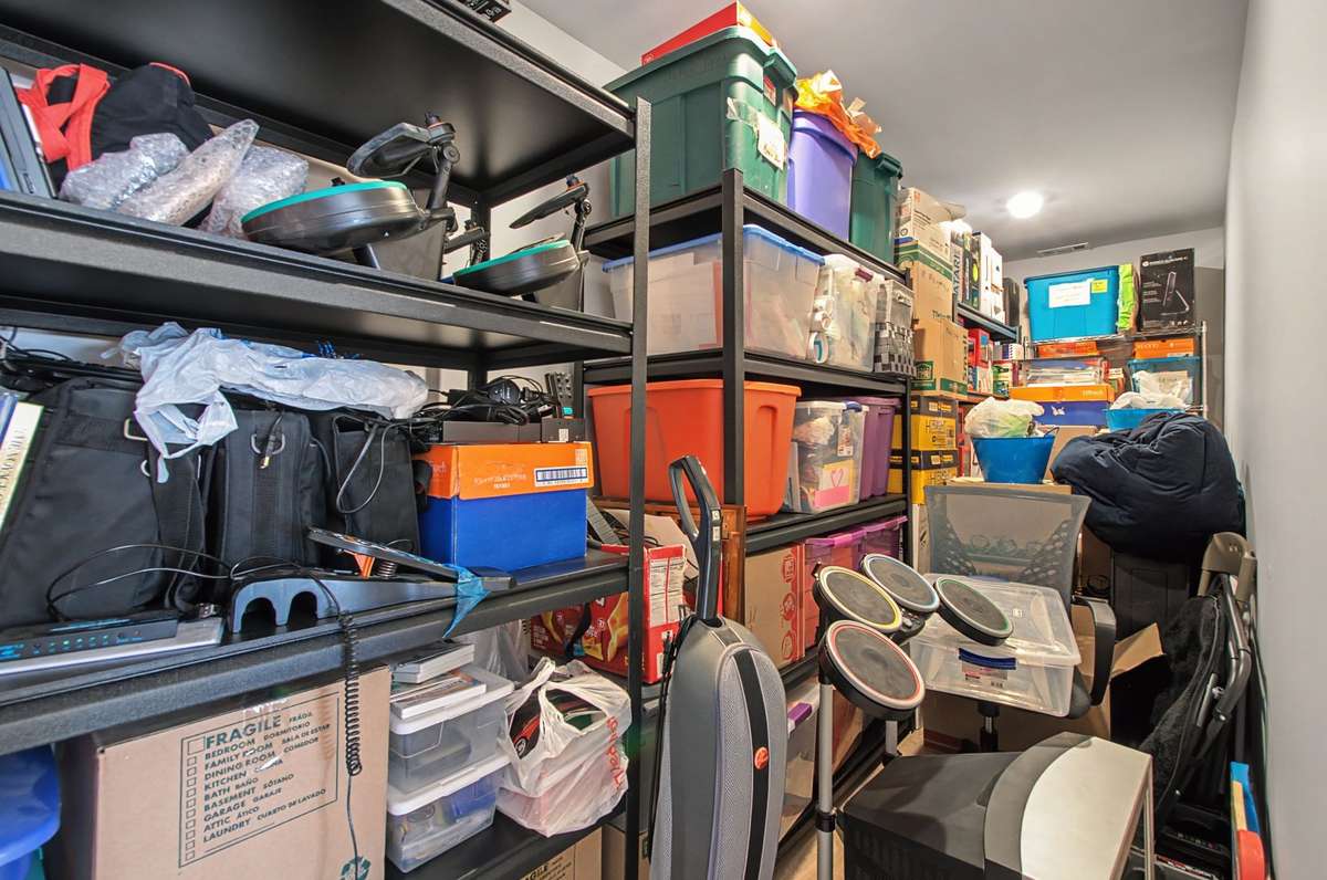 Off of the game room upstairs the Sellers finished out a great space to have tons of storage! Dry wall, nice flooring, lighting, & heated & cooled!