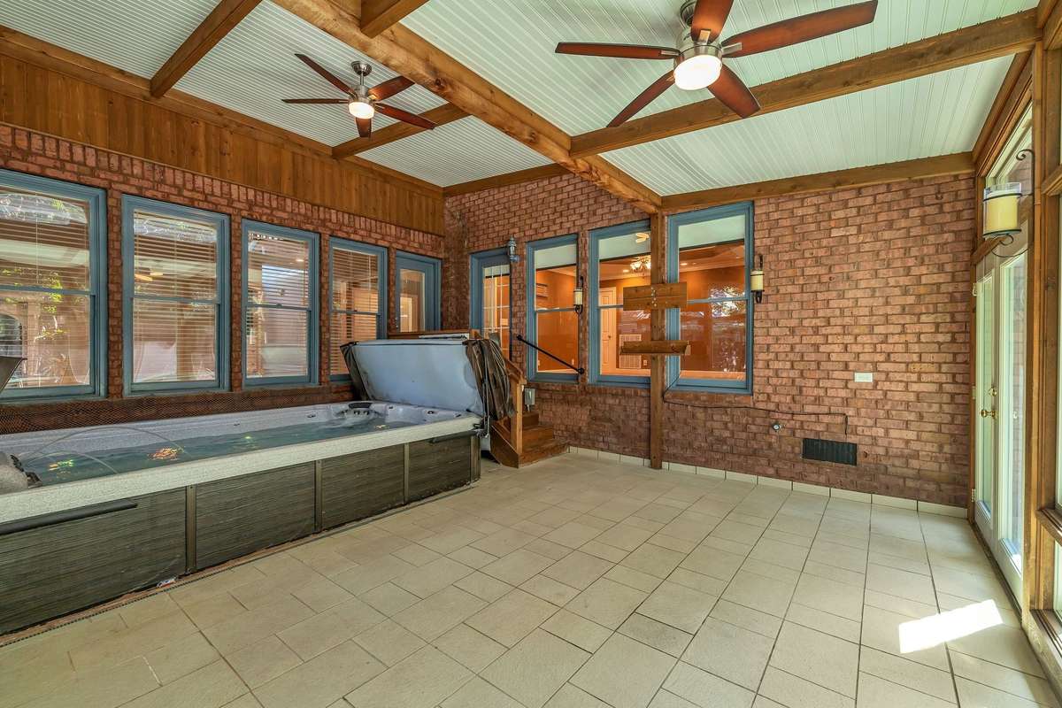 The sunroom is an amazing space with a beautiful view.  Perfect for sunrises and sunsets.