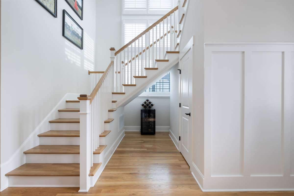 Beautiful floating staircase detail.