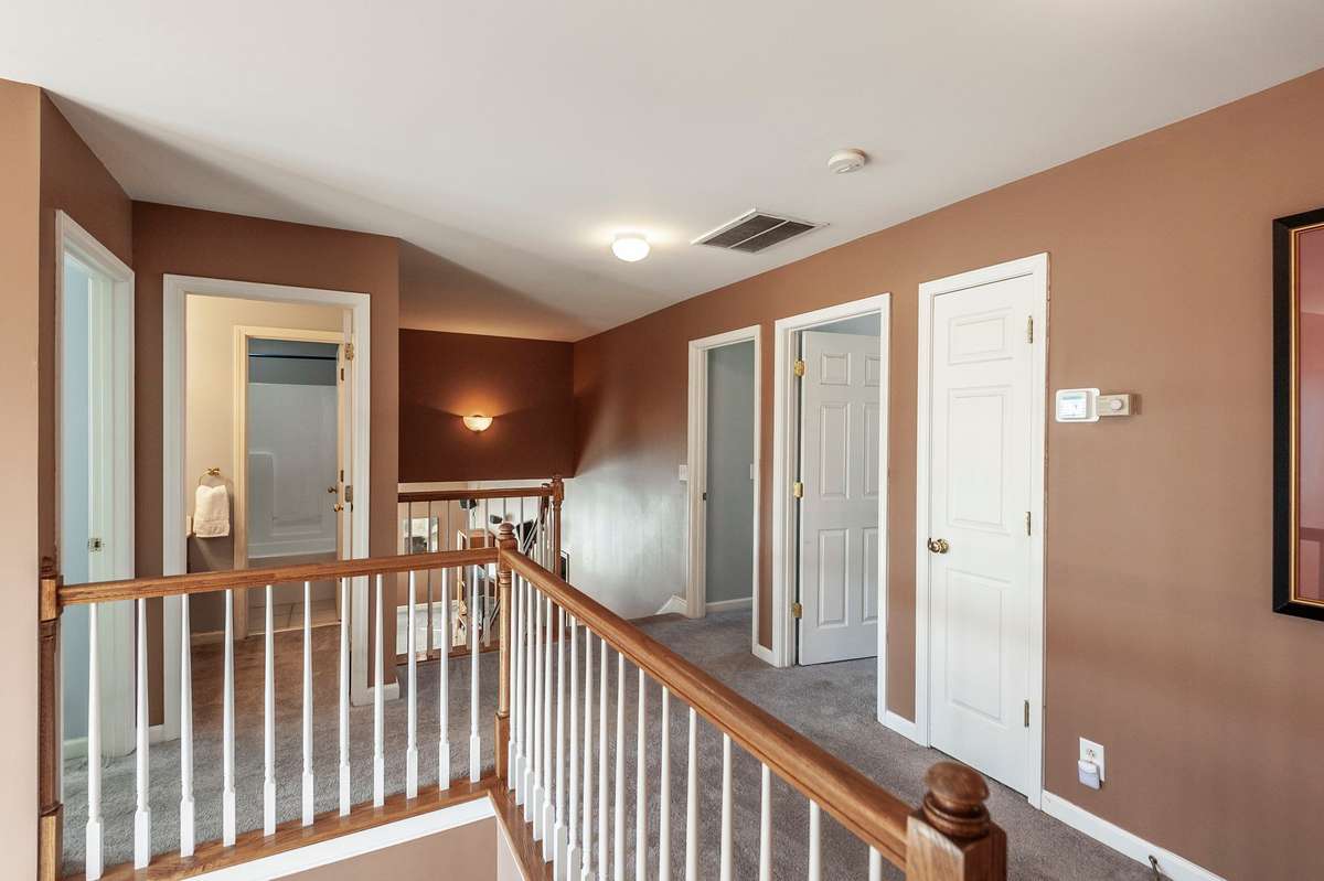 View from the top of the front staircase toward the bonus room