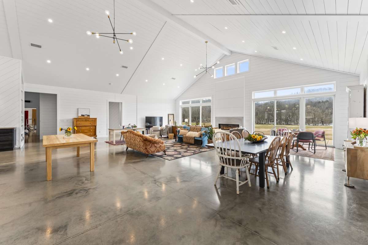 Great room with direct-vent gas fireplace