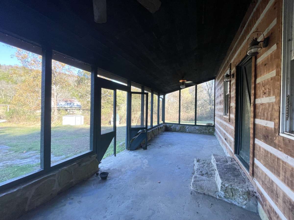 Screened front porch