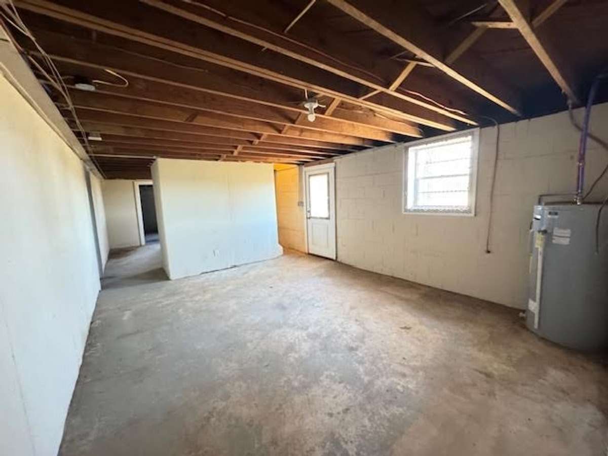 Room with door goes to back yard.
