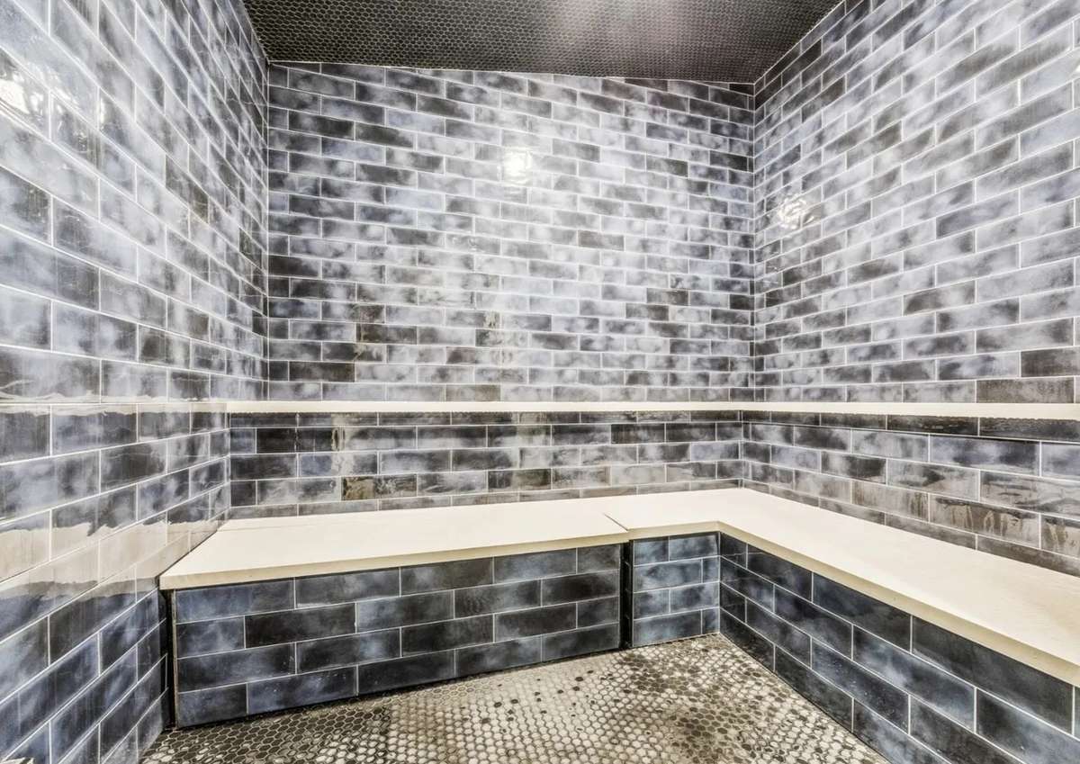 steamroom top floor next to gym
