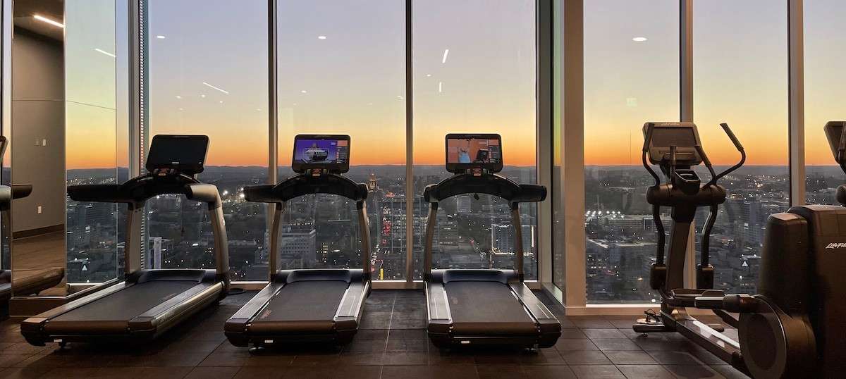 Gym at top floor